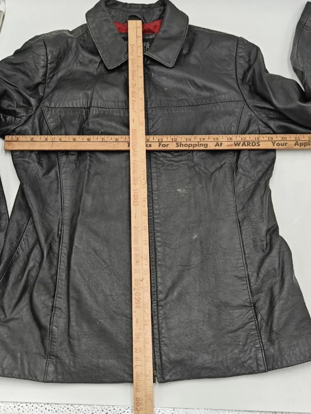 Wilsons Leather Pelle Studio Black Leather Bomber Jacket Red Lining M Vintage
